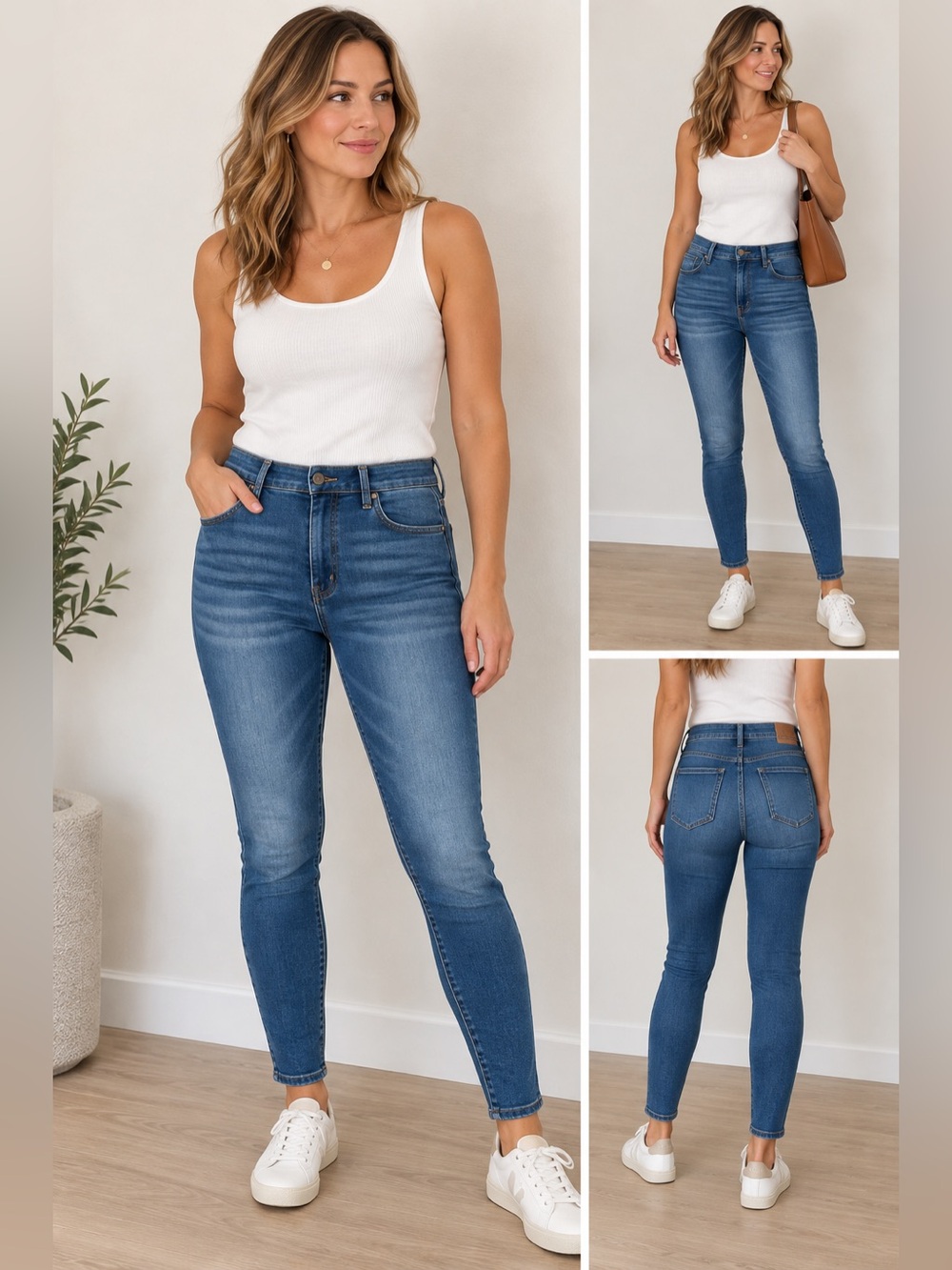 Kirkland Signature Women's Skinny Jeans in Blue Wash